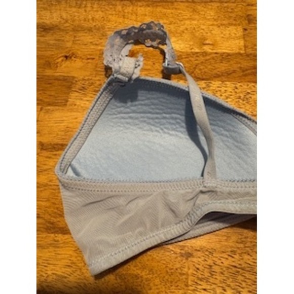 Aerie Sunnie Wireless Lightly Lined Bra 36B Blue Lace Straps Everyday Comfort - Picture 7 of 7